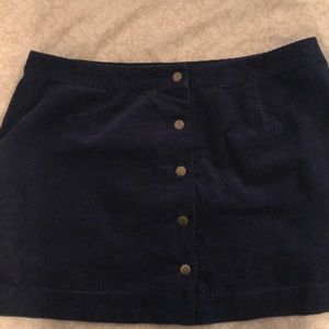 Corduroy blue mini skirt!